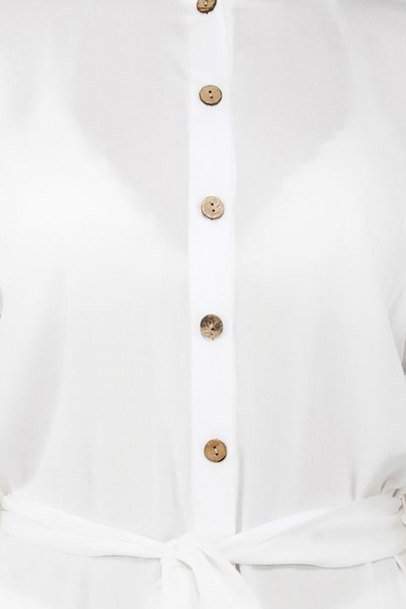 The Elizabeth Pure White T-Shirt Dress