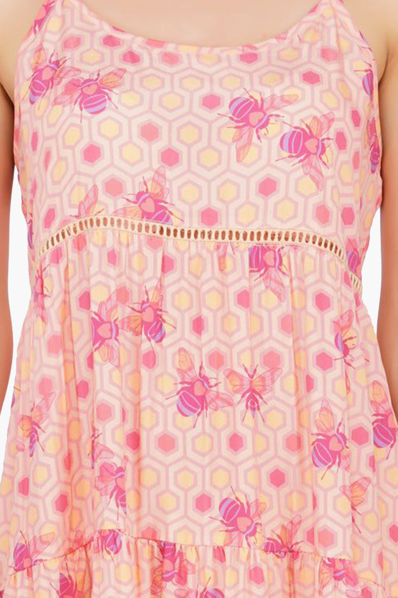 Honeybee Pom Pom Maxi Dress