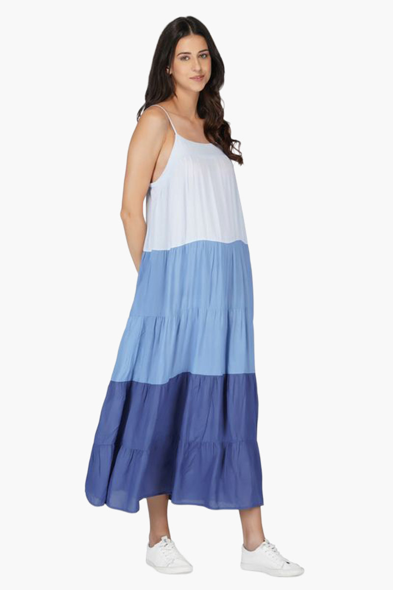 Coastal Breeze Tiered Maxi Dress