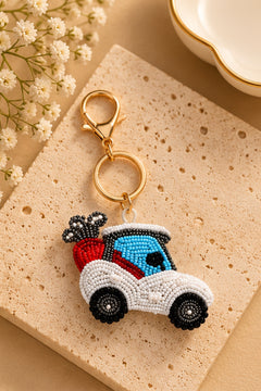 Fairway Beaded Golf Cart Keychain