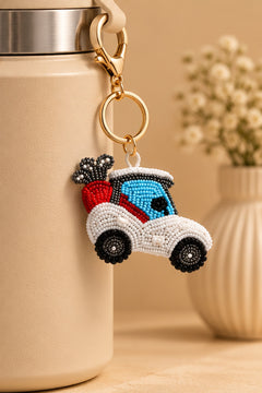 Fairway Beaded Golf Cart Keychain