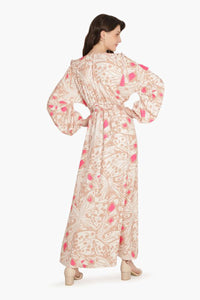 Misty Rose Butterfly Cold Shoulder Dress