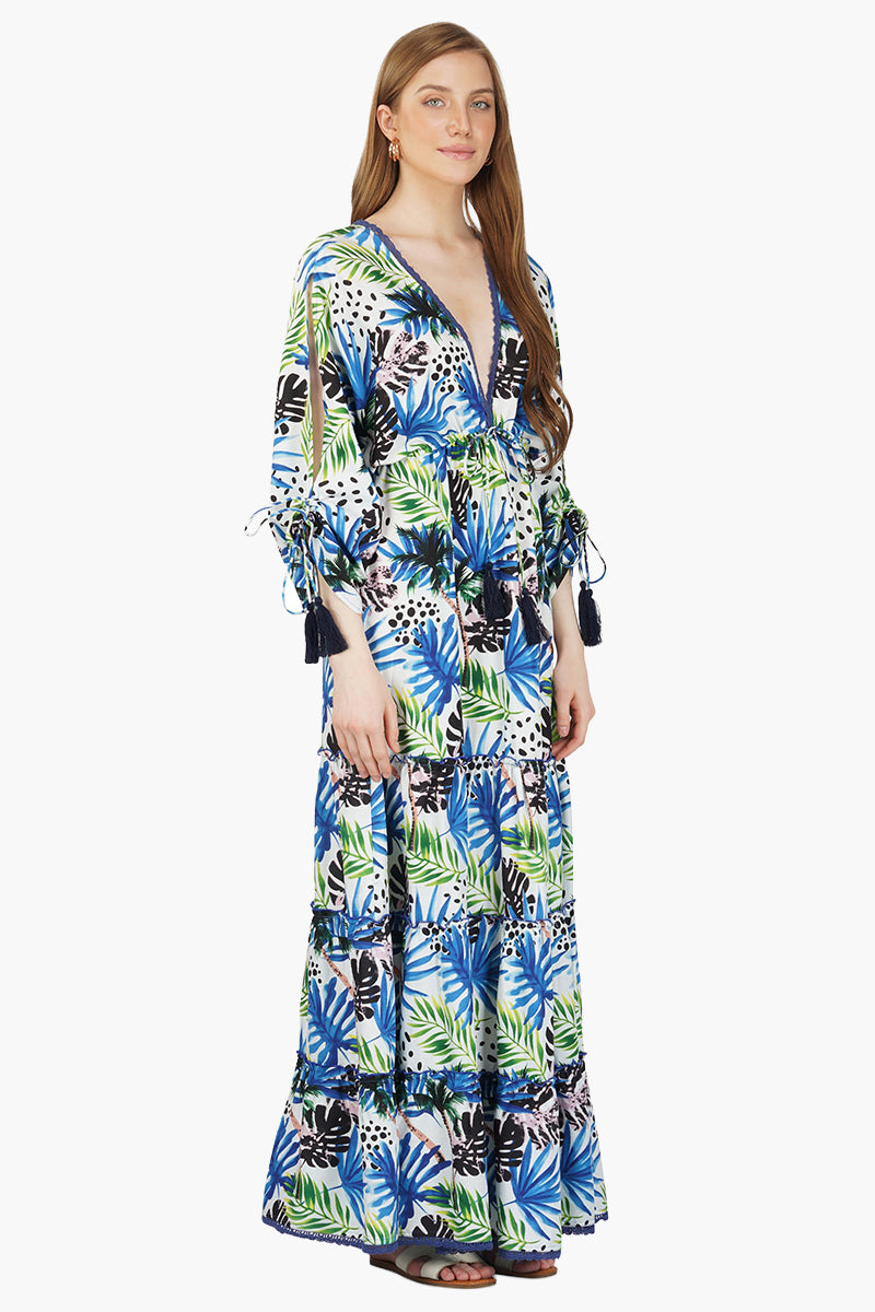 Eva Forest Printed Maxi Dress