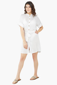 The Elizabeth Pure White T-Shirt Dress