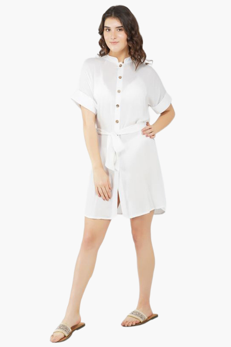 The Elizabeth Pure White T-Shirt Dress