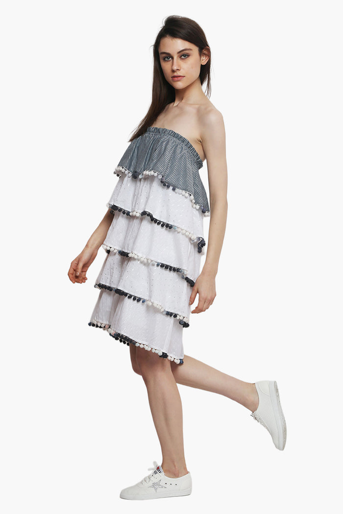 Denim Dream Tiered Mini Dress