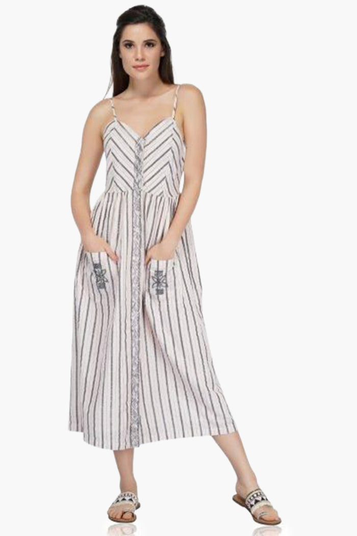 Coastal Stripe Midi Dress