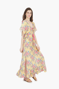 Citrine Spiral Bird Maxi Dress