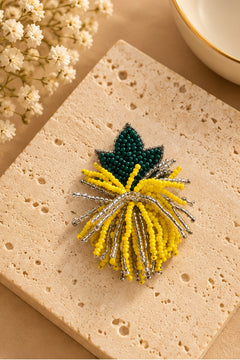 pineapple tassel beaded keychain