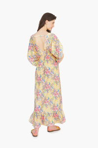 Citrine Spiral Bird Maxi Dress
