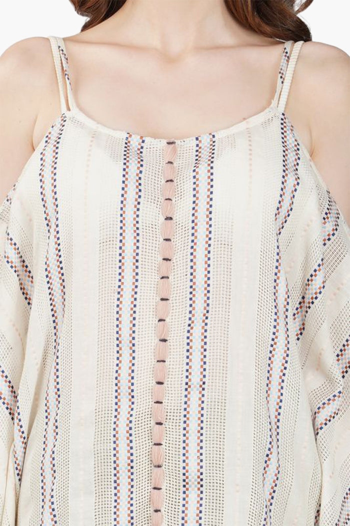 Marie Nautical Cold Shoulder Kaftan Dress